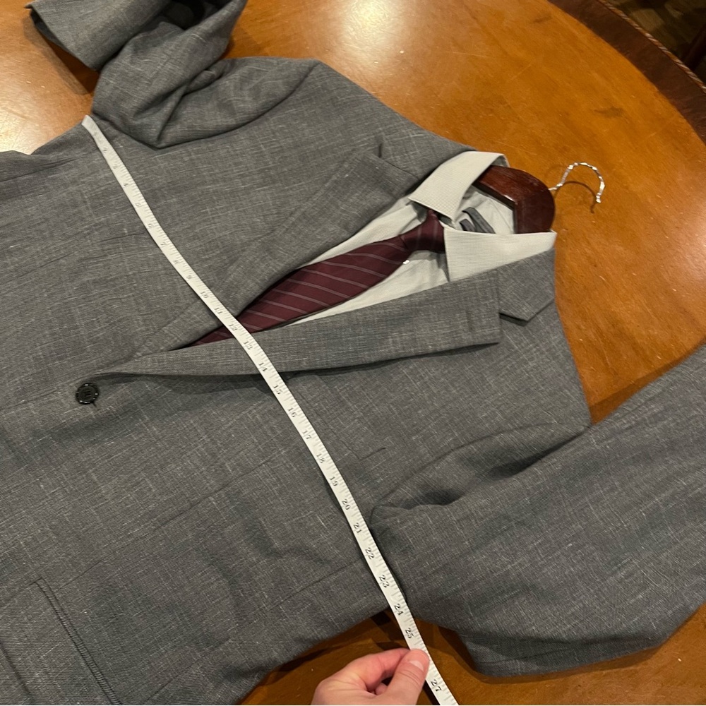 Lauren Ralph Lauren Men’s Wool/Linen Blend Sport Coat Gray 48R Double Vent - Picture 13 of 16